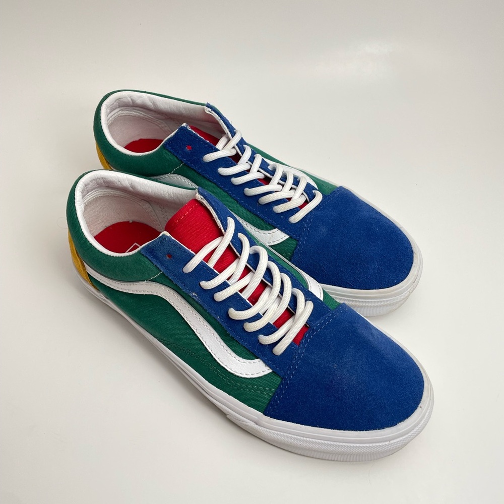 VANS Yacht Club Old Skool Sneakers Blue Green Yellow Red Men’s 7 Women’s 8.5 Col